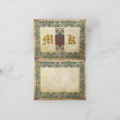 中世原稿ゴシックありがとう サンキューカード (内部)