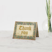 中世原稿ゴシックありがとう サンキューカード (正面)