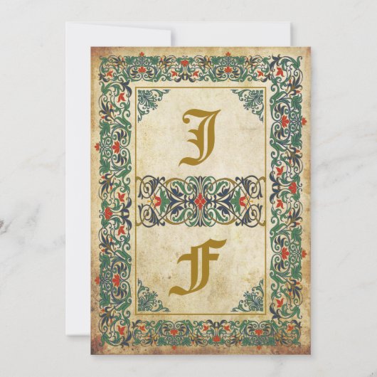 中世原稿誕生日 招待状 (裏面)