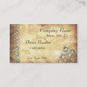 中世原稿Acanthusは古い紙を去ります 名刺 (正面)