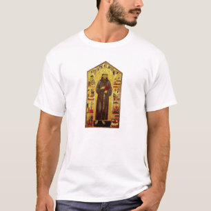 中世図像学聖者アッシジのフランチェスコ Tシャツ