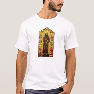 中世図像学聖者アッシジのフランチェスコ Tシャツ