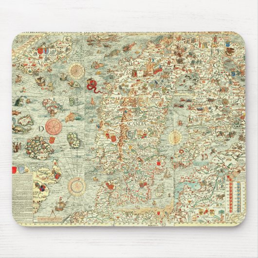 中世地図のマウスパッド マウスパッド (正面)