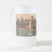 中世城および市場町、トゥーリン、イタリア フロストグラスビールジョッキ (正面左)