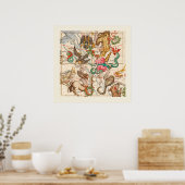 中世天文学ヴィンテージ術 ポスター (キッチン)