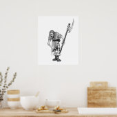 中世完全に死んでいなファンタジーモンスタースケッチ ポスター (キッチン)