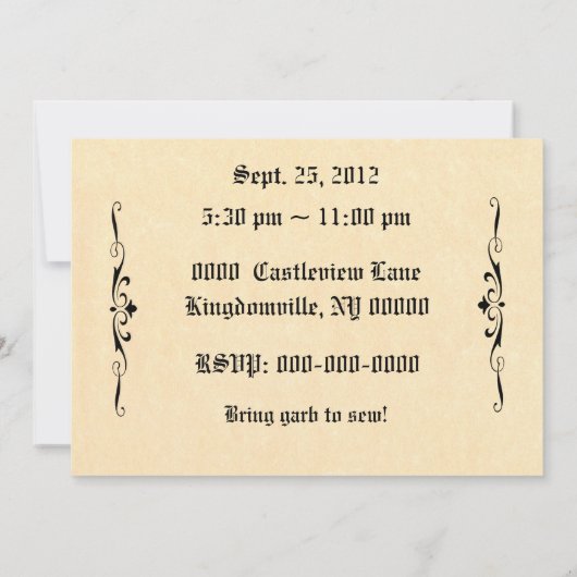 中世巻 招待状 (裏面)