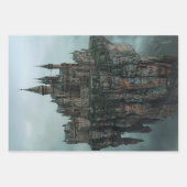 中世建築の城デコパージュ ラッピングペーパーシート (正面)