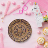 中世彫刻ウッドプリント紙プレート ペーパープレート (パーティー)