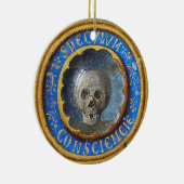 中世後期の原稿スカル セラミックオーナメント (右)