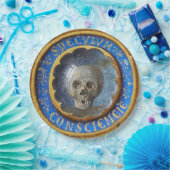 中世後期の原稿スカル ペーパープレート (パーティー)