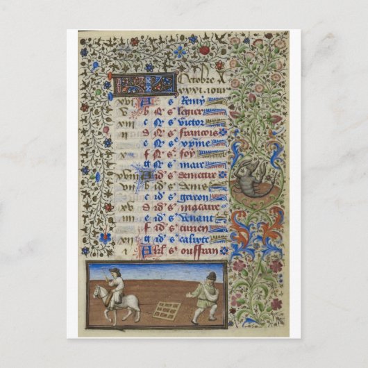 中世暦:10月 ポストカード (正面)