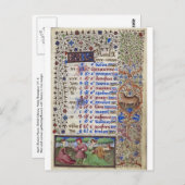 中世暦：4月 ポストカード (正面/裏面)