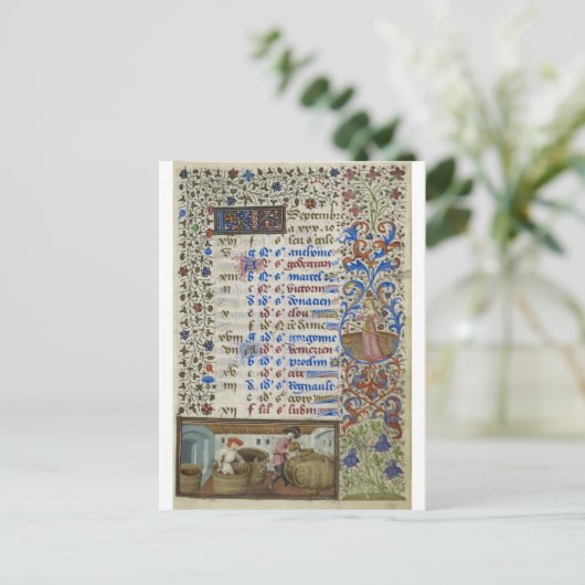 中世暦：9月 ポストカード (スタンド正面)