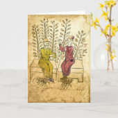 中世本草学者向け原稿グリーティングカード カード (黄色い花)