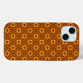 中世柄 ゴールド＆レッド Case-Mate iPhoneケース (裏面 (横))