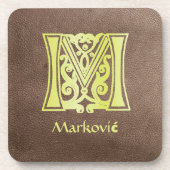 中世植物学装飾の首都M コースター (正面)