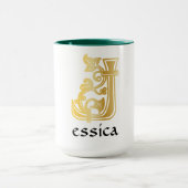 中世植物装飾首都J マグカップ (中央)