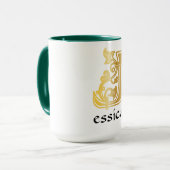 中世植物装飾首都J マグカップ (正面左)