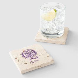 中世植物装飾首都Q ストーンコースター