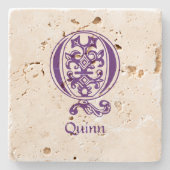 中世植物装飾首都Q ストーンコースター (正面)