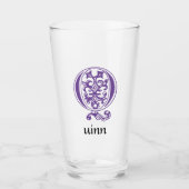 中世植物装飾首都Q タンブラーグラス (正面)