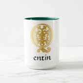 中世植物装飾首都Q マグカップ (中央)