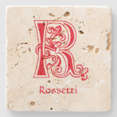 中世植物装飾首都R ストーンコースター (正面)