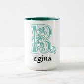 中世植物装飾首都R マグカップ (中央)