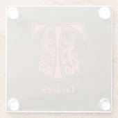 中世植物装飾首都T ガラスコースター (裏面)