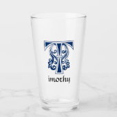 中世植物装飾首都T タンブラーグラス (正面)