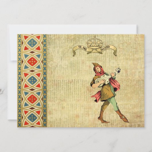 中世楽師の結婚式の招待 招待状 (正面)