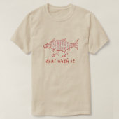 中世歩く魚 Tシャツ (デザイン正面)