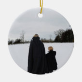 中世母および娘 セラミックオーナメント (正面)