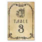 中世版木、銅版、版画ファンタジー テーブルナンバー (裏面)