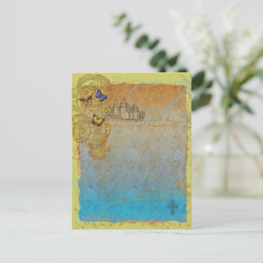 中世物語おとぎ話はがき招待状 インビテーションポストカード (スタンド正面)