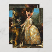 中世猫王室のポートレート絵画ズ ポストカード (正面/裏面)