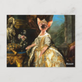 中世猫王室のポートレート絵画ズ ポストカード (裏面)