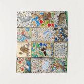 中世獣類の遊ミュージカル楽器 タペストリー (正面)