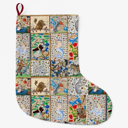 中世獣類の遊ミュージカル楽器 ラージクリスマスストッキング (正面)