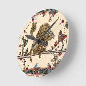 中世獣類の音楽バイオリニストライオン,ハレ ラウンド壁時計 (傾斜)