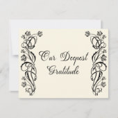 中世王室のバラ結婚のサンキューカード サンキューカード (正面)