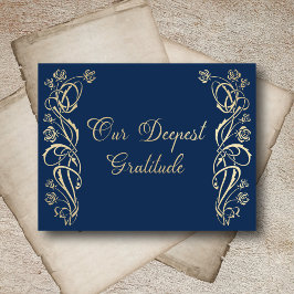 中世王室のバラ結婚のサンキューカード サンキューカード