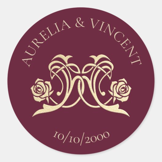 中世王室のバラ結婚ズ ラウンドシール (正面)