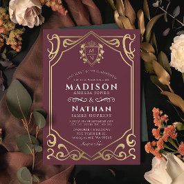 中世王室のファンタジーモノグ結婚ラム 招待状