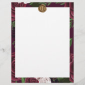 中世王室のファンタジー·プラム·フローラ結婚ズ レターヘッド (正面)