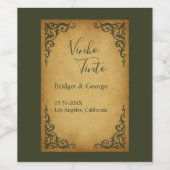 中世王室のヴィンテージス結婚クル ワインラベル (シングルラベル)