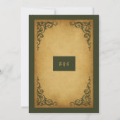 中世王室のヴィンテージス結婚クル 招待状 (裏面)