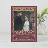 中世王室の刀の結婚弓形 サンキューカード (スタンド正面)