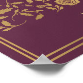 中世王室の剣の結婚歓迎サイン ポスター (角)